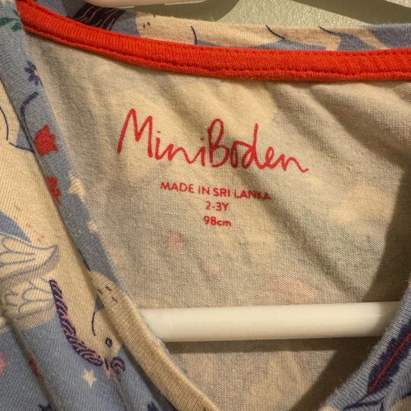 Whimsical Mini Boden Light Blue Twirl Dress with Unicorns - Picture 3 of 7